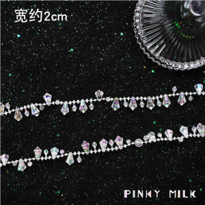 [PM] Lace Lace Sticking Gold and Silver Pain Bag Chain DIY Rose Water Beads Millet Beautifying Bar Decoration Tie Bag Accessories