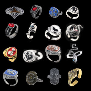 Game Dark Souls 3 Series Rings Havels Demons Scar Chloranthy for Fans Woman Men Decorations Party Jewelry Gift Accessories