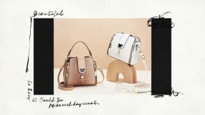 Korean style womens bag high-end crocodile pattern shoulder handbag fashion simple crossbody bag