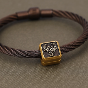 Chow Sang Sang 周生生 999 Gold Charme Chinese Zodiac Ox Charm for Men 96283C (Bracelet Not Included)