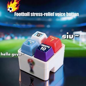 clu 2026 4in1 Mbappe Haaland Messi Cristiano Ronaldo SIU Voice button voice relieve toy jersey keychain ulc
