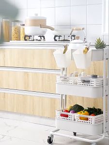 985 - Wadah Penyimpanan Keranjang Gantung Serbaguna Kontainer Plastik Tebal Tempat Sedotan Container