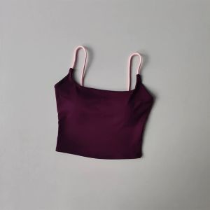 Spaghetti Strap Color Blocked Yoga Set Capri Pants