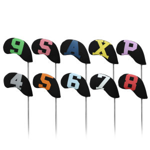 10Pcs Golf Iron Head Covers Neoprene Golf Club Protector Headcovers with Number Tags Lightweight Golf Accessories for Golfers