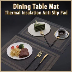 Dining Table Mat Washable PVC Dining Table Kitchen Mat Table Heat Resistant Placemats Home Restaurant Desktop Dining Mat Anti Slip Non Deform Pelapik Alas Meja 桌垫