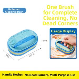 Tile Cleaning and Stain Removal Brush with Handle