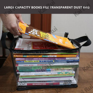 High School Student Storage Bag Book File Bag PVC Primary School Junior High School Waterproof Transparent Materials Dustproof Textbook Book Bag