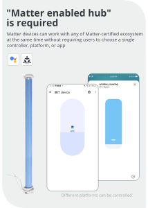 Zemismart Matter over Thread Roller Shade Rechargeable Blinds MotorSolar-Power Battery MT25B Motor for 38mm TubeHomekit/Google Home/Smart-things App ControlSiri Voice control