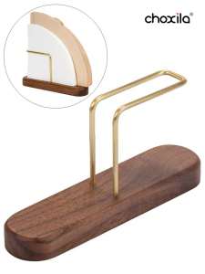 1pc Coffee Filter Paper Holder Filter Paper Rack Walnut Wooden Filter Paper Stand Pour Over Coffee Filter Paper Storage