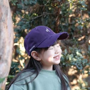 Korean Style Kids Baseball Cap Sun Protection Large Brim round Top Cotton Hat Letter Embroidery Hole Punch Trendy Parent-Child Hat