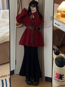 XUECAIQI | Luxurious Korean Style Womens Two-Piece Skirt Set