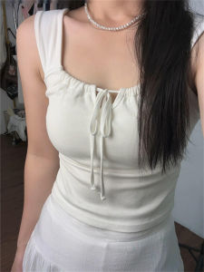 Áo Vest Dây Pure Desire Dành Cho Nữ Mùa Hè 2025 Áo Ba Lỗ Bên Trong Có Đệm Ngực Áo Khoác Ngoài Đa Năng Áo Chui Đầu Dài Ngắn