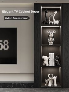 Luxury Modern Art Decorative Items for Living Room TV Cabinet and Bar Set