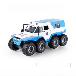 1:24 Scale Police Car Model Alloy Armored Pickup Truck Toy for Boys Realistic Simulation Desert Off-Road Vehicle Collectible
