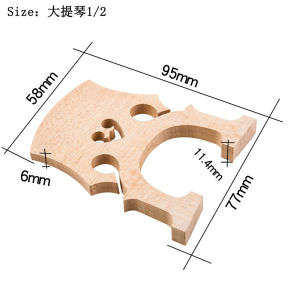 IRIN | Professional Grade Cello Bridges (Full Size Set: 4/4 3/4 1/2 1/4 1/8)  Hand-Selected Maple Wood Cello Replacement Parts