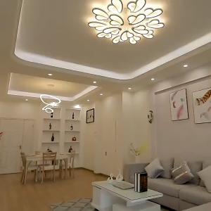 LED Ceiling Light Tricolor Nordic Modern Five-Head Butterfly Shape Light Warm Color Creative Decoration Chandelier for Bedroom Living Room Stairs Dining Decorative