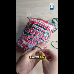 Grosir Karet Gelang Royal Merah 500Gr & Aksesoris Plastik Dapur