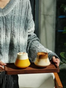 High Borosilicate Glass Coffee Cup Flame Mountain Scented Cup Tasting Cup Hand-Poured Coffee Reviewing Cup Heat-Resistant Glass