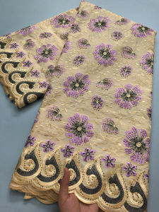 African Swiss Voile Lace Fabric with Stones Nigerian Lace Fabrics Party Dresses For Women Sewing High Quality 20252.5yards 4210