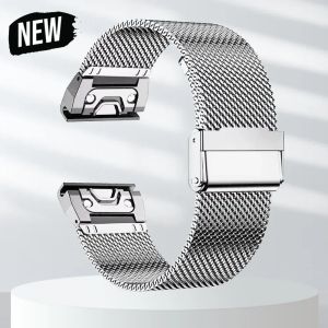 20/22/26mm for Garmin Fenix 8 51mm 7X 7 Pro Fenix 6X 6 5X 5Plus Tactix 7 Quick Fit Stainless Steel Band Forerunner 965 945 Strap