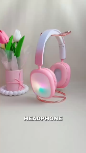 B25 Headset Bluetooth Wireless RGB LED Earphone Super Bass Musik Stereo Mic Jernih Nyaman Dipakai