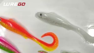 5 CÁI Mồi Câu Cá 3D Curly Tail Grub Finesse Với Mắt Hai Màu Tương Thích Nước Mặn & Nước Ngọt Thiết Kế Sống Động Chân Thực 9.4cm/4.1g