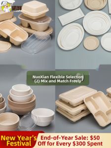 NUOXIAN | Disposable Divided Meal Box With Lid