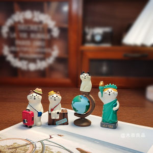 Đồ Trang Trí Bàn Làm Việc Hình Mèo Dễ Thương Trái Đất Thu Nhỏ Quà Tặng Giải Trí Văn Phòng Trang Trí Nhà Phong Cách Nhật Bản Thủ Công Nửa Thủ Công