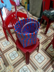 giỏ nhựa đan tay trồng cây giỏ đựng quần áo giỏ đựng đồ