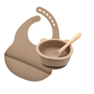 Baby Silicone Bowl Anti-Fall Suction Cup Food Grade Bear Shaped Utensils One-Piece Baby Feeding Bowl Durable Child Feeding Dish