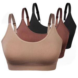 Breathable Padded Sport Bras Women Wirefree Adjustable Fitness Top Sport Brassiere Push Up Seamless Running Yoga Bras Amagi