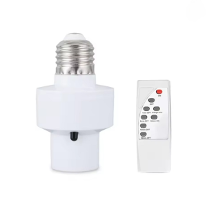 Đui Đèn LED Hồng Ngoại Thông Minh Ổ Cắm Bóng Đèn E27 Có Bộ Hẹn Giờ Đa Năng AC85-265V Tương Thích Với Nhà Để Xe Hành Lang Tại Nhà Dễ Dàng Lắp Đặt