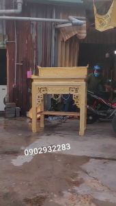 Bàn thờ gia tiên tủ thờ bàn thờ tổ tiên bàn thờ 1 tầng bàn thờ 2 tầng - bàn thờ phật mẫu triện sen BT02