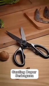 Klik-Beli Gunting Dapur Serbaguna Multifungsi / Kitchen Scissors / Alat Pemotong Ayam Sayur Ikan Daging Stainless Steel