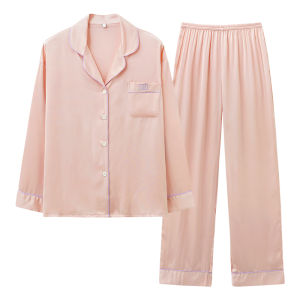 Bộ đồ ngủ nữ MiiOW vải lụa băng dài tay rộng rãi