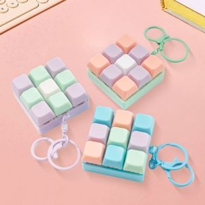 Christmas Gifts 4 Keyboard Key Toy Anti Stress Finger DIY Button Keycap Creative Bag Pendant Fidget Decompression Stress Relief