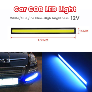 MaxPlus COB Car Interior LED White Blue Light Tube Car Accessories Light Emergency Flash Warning Lamp 12V