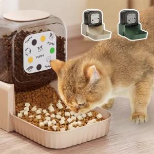 Automatic Pet Feeder Large Capacity Non Clog Ramp Wide Outlet Top Fill Design Foldable Base