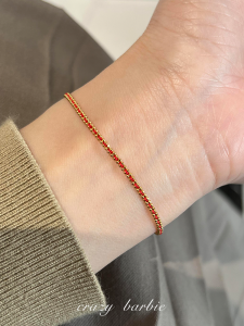 Adjustable Gold Thread Bracelet New Year Fashion Jewelry Stackable Woven Hand Chain Simple High-End Sensation Accessories