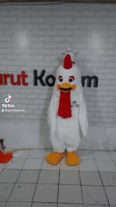 Kostum Maskot Badut Ayam Geprek & Setelan Dewasa Fashion