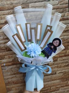 Buket Hari Guru/ Buket Kosongan Snack/ Kopi/ Foto/ Coklat/ Guru Perempuan/ Gratis Kartu Ucapan/ Buket Gradasi Murah Kado