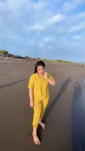 SETELAN YUSA CRINGKLE AIRFLOW JUMBO LENGAN PENDEK | ONESET CRINGKLE | SET JUMBO | Baju Tidur Piyama Wanita Dewasa