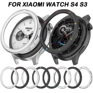 NAMSHEVA Protective Metal Bezel Ring Anti-Scratch Decorative Screen Protector Smart Watch Accessories Stainless Steel Watch Case Cover for Xiaomi Watch S4 S3
