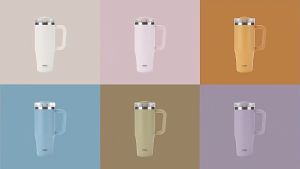 TYESO 900ml/1200ml Carcup (Light Green) Coffee Vacuum Insulated Stainless Steel Tumbler Drinking Flask