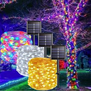 32M Solar LED Light Garden Fairy Light String Outdoor Waterproof Solar Powered Garland Christmas Wedding Party Home Decor Lights