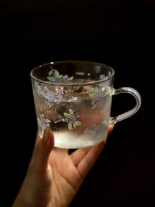 LOTUS BLUE | Heat Resistant Borosilicate Glass Mug