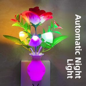 Automatic Night Light Sensory LED Energy Saving Soft Light Baby Feeding Night Lamp Colorful Changeable Wall Lamp