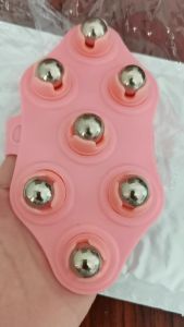 Găng Tay Massage Giảm Mỡ Giảm Đau Cơ Dụng Cụ Massage Toàn Thân Bằng Bi Lăn Dành Cho Cổ Lưng Vai Chân Chất Liệu Silicon Kim Loại Bàn Chải Kinh Lạc.
