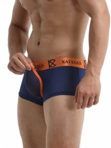 Free Men Underwear Breathable Mesh Movable Open Bag Cup Ice Silk Boxer Convenient Boxer Shorts for Boys