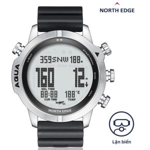 Đồng Hồ Thông Minh NORTH EDGE AQUA Máy Tính Lặn Chuyên Nghiệp Chống Nước 50M Với Máy Đo Độ Cao Phong Vũ Biểu La Bàn Dây Đeo Bằng Thép Không Gỉ